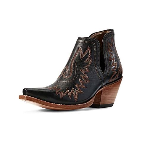 Ariat Dixon Western Boot for Women - Handcrafted Slip-on Cowgirl Style Ankle Booties Cover