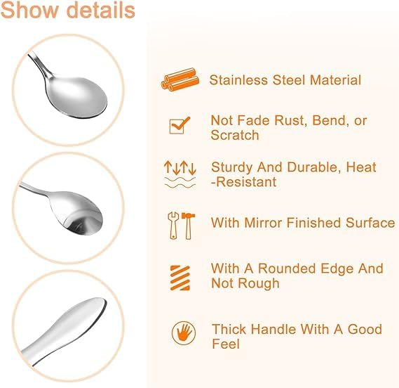 Miniatura 7 de Cuchara agitadora de velas, barra de mango largo de acero inoxidable, cuchara para mezclar, cuchara de café, cuchara de helado, cuchara de postre,
