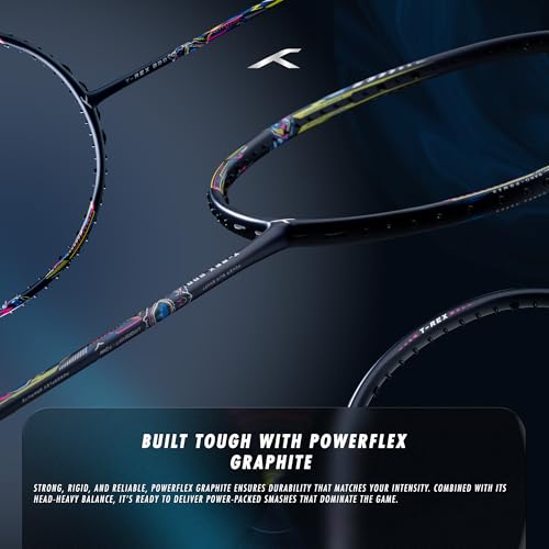 Image of Hundred T-Rex Unstrung Badminton Racket with Full Cover | 84 Grams | Maximum Tension ≤32 lbs