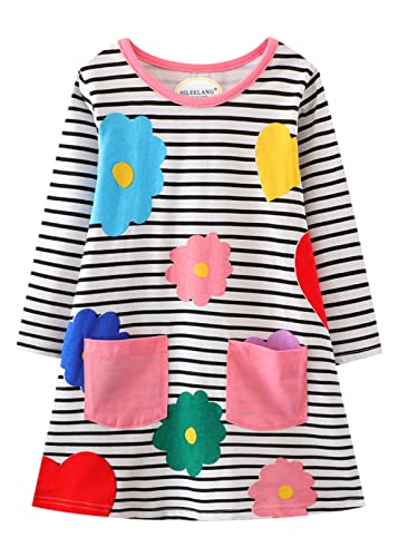 HILEELANG Cotton Dresses & Hooded Sweatshirts for Toddler Girls