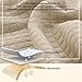 Massage Bed Cover with Face Hole, 4pcs Beauty Salon Bedding Set，Knitted cotton Full Wrap Massage Table Skirt Spa Bed Cover SPA Couch Cover White + Gray Square bedside 190*80cm (74.8*31.5in)