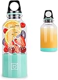 Portable Blender, Mini Juicer Cup Personal Size Blender Shakes and Smoothies USB Rechargeable (Blue)