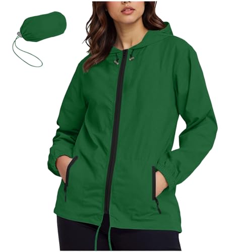 Veste de pluie légère pour femme coupe-vent pour la randonnée et la marche active