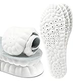 XINIFOOT Steppers Cloud Insoles for Men & Women – 2 Pairs Soft Memory Foam Shoe Inserts, Breathable Cushioned Soles for Running, Long Standing, Plantar Fasciitis Relief (US 8-11, Gray)