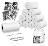 10 Rolls Thermal Paper Till Rolls, Portable Thermal Printer Paper Mini Printer/Camera Photo Paper Rolls, White Instant Print Camera Refill Paper, Camera Printing Paper for Most Kids Instant Camera Image