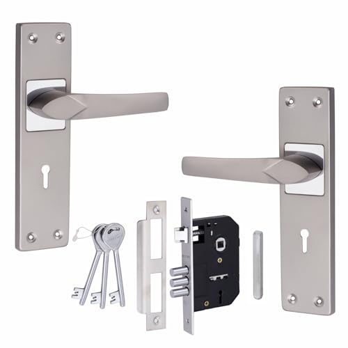 Image of Milton Iron Mortise Lock Set - MHI-Tilak Mat SS