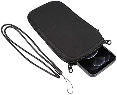 Neoprene Phone Pouch for Samsung Galaxy Note 20, Note20 Ultra,S20 Ultra,S20+,S10Lite,Note10Lite A71 5G,6.9 inch Universal Cell Sleeve Mobile Bag with Zipper, Neck Lanyards Straps