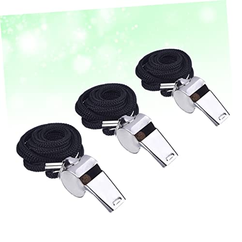 HANABASS Silbatos de metal con pulseras de goma, 2 pcs miniatura 4