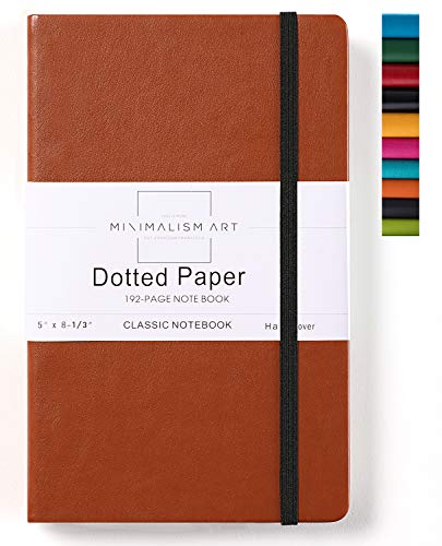 Minimalism Art, Classic Notebook Journal, A5 Size 5 X 8.3 inches, Brown, Dotted