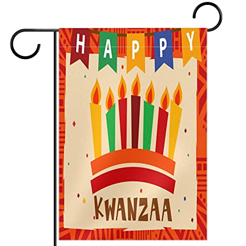 Drapeau de jardin Kwanzaa double face pour une décoration visible des deux côtés