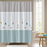 Cortinas de Baño Impermeable Antimoho | 180x200 cm | Tejido Poliéster Premium de Secado Rápido | Facil de Limpiar | Diseño Exclusivo Moderno y Elegante | Incluye Ganchos