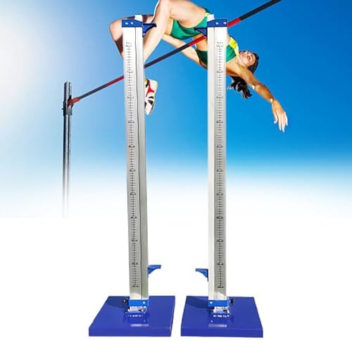 Professional High Jump Standards for Track & Field, Heavy-Duty Aluminum Stands with Stable Base, Adjustable Height 30-230CM (0.98ft-7.54ft) for Jump Training Aid
