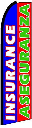 INSURANCE ASEGURANZA X-Large Swooper Flag