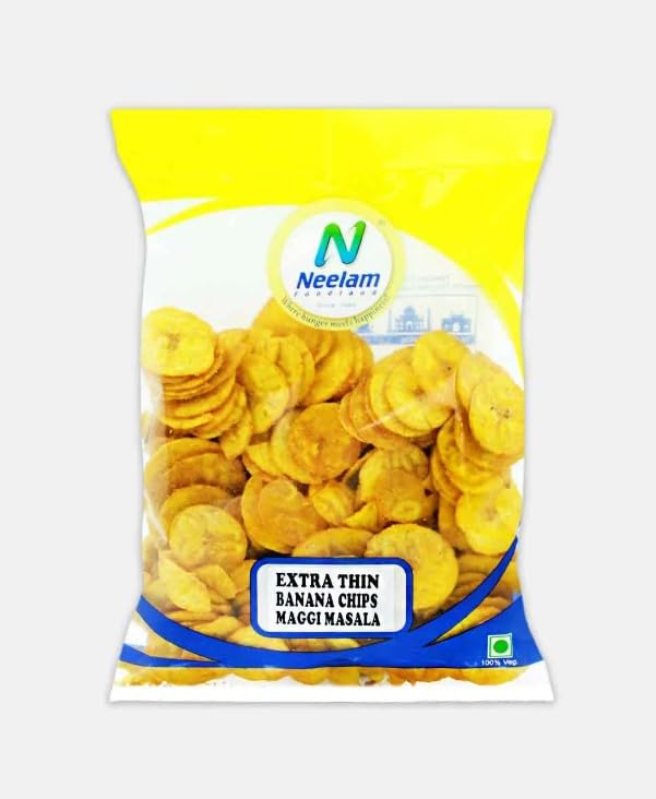 Neelam Foodland Extra Thin Low Fat Banana Chips Maggi Masala, 400G-image-42