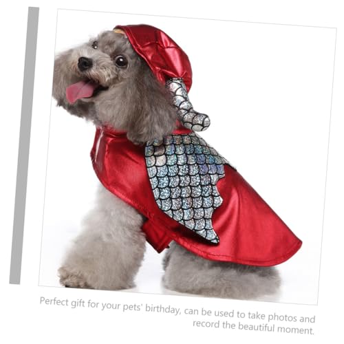 Disfraz para perro NUOBESTY tamaño M color rojo miniatura 3