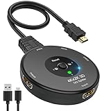 【Plug & Play 】Este HDMI Splitter es fácil de instalar y operar. Sólo tiene que conectar sus dispositivos HDMI y cable USB (incluido) para disfrutar. Es ideal para la feria, sala de conferencias, sala de capacitación, comedor, configuraciones de teatro patio y casa.