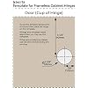 Berta (2 Pieces) Full Overlay Soft Close, 6-Ways 3-Cam Adjustment, Restricted Angle to 90 Degree, Concealed Frameless Kitchen Cabinet Door Hinges with Installation Screws (Frameless, 2)