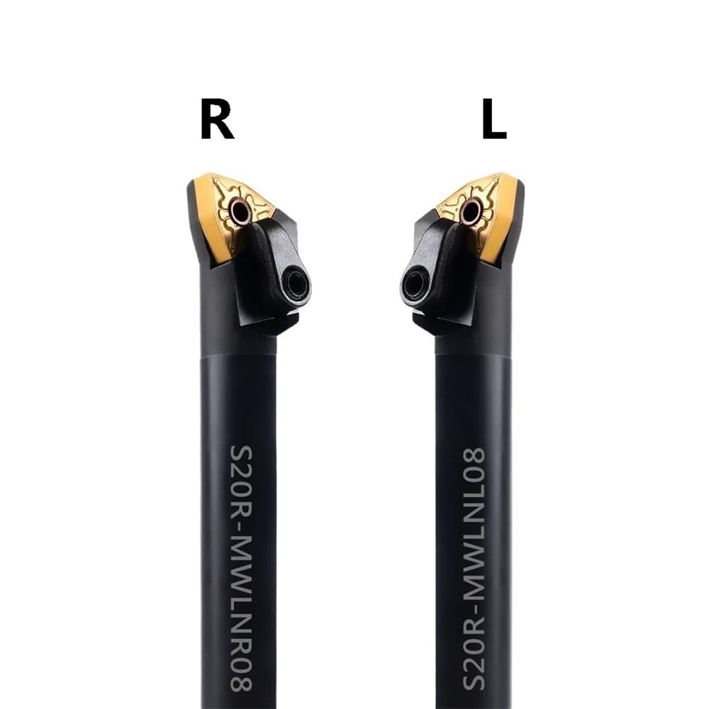 WNMG Drehmaschinen-Schneidwerkzeuge for Hartmetalleinsätze, MWLNR/L ​​08 S16Q S20R S25S S32T Innenloch-CNC-Werkzeughalter, 1 Stück(Black,18MM)