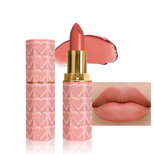 Image of evpct 1Pcs Nude Pink Lipstick, Silky Velvet Matte Lipstick Pack Sets for Women