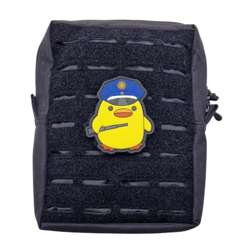 Angry Chicken Rubber Patch - Polizei - Fun Patch - Klettpatch - Yellow