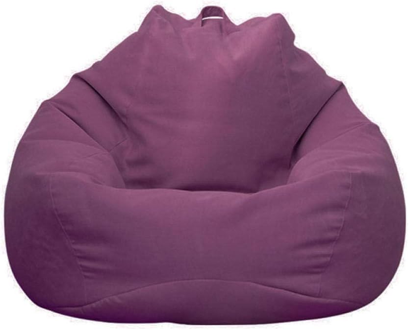 Housse de canapé sac de haricots violet 90x110cm | Pouf paresseux doux sans rembourrage
