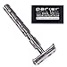 Parker 22R Long Handle Safety Razor – Gunmetal Twist-to-Open Butterfly Design, Heavyweight Brass Frame with Knurled Grip | Includes 5 Platinum Double Edge Blades | Iconic Brandd
