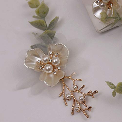 Artibetter 20Pcs Rhinestone Faux Pearl Flower Buttons Beads Flatback Embellishments Cabochons For Craft Diy Jewelry Scrapbooking #TOP3