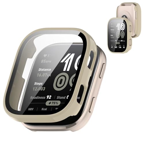 �y�t���J�o�[�ی�zBOOLINN For Amazfit Bip 6 �J�o�[ �Ή� amazfit bip 6 �P�[�X �����^ PC+�K���X�f�� �����ߗ� ���ϋv �h�o�E�h�� �����ȒP �E�����₷�� �ϏՌ�(�A�C�{���[�z���C�g)