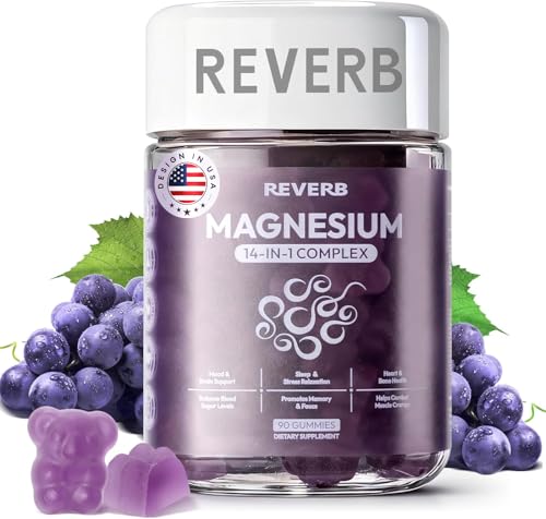 Magnesium Complex for Women 14 in 1 Magnesium Gummies 90 Sugar-Free,Glycinate L-Threonate,Calcium,Coenzyme Q10,Vitamin B6,D3,Magnesium Supplement for Adults