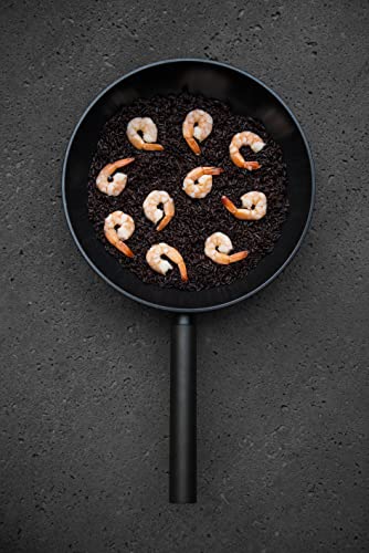Combekk 221128 Recycled Aluminium Wok Pan, Non-Stick Induction Hob Suitable Pan, Ceramic Coating, Strong and Durable, Deep Rounded Sides for Stir Fry, 28 cm, Black - Image 3