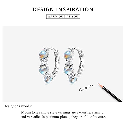 Boucles d'oreilles créoles huggie opale parfaites du bureau aux soirées d'été - 5