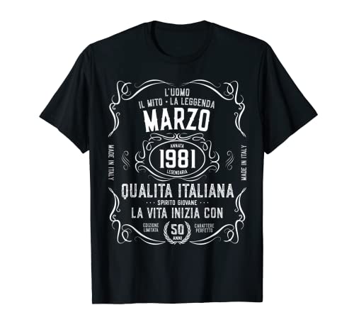 40 años regalo cumpleaños leyenda nacida en marzo de 1981 Camiseta