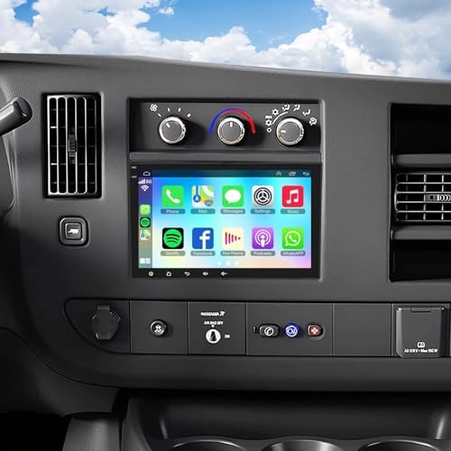 2+32GB Android 13 Car Stereo Radio for Chevrolet Express 2500 3500 4500 2008-2024 8" Touchscreen with Carplay GPS WiFi Bluetooth FM RDS Head Unit