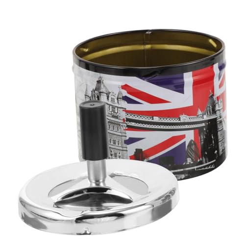 Cabilock Posacenere Con Coperchio Girevole Decorazione Materiale Di Moda Arredamento Compagno Posacenere Da Esterno Con Coperchio Ufficio Per Sigarette Unico Metallo