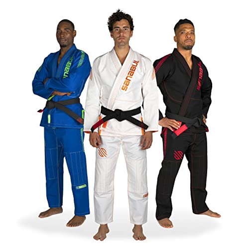 Sanabul Highlights Pro Brazilian Jiu Jitsu Gi Premium BJJ Gi IBJJF Competition - White, A3