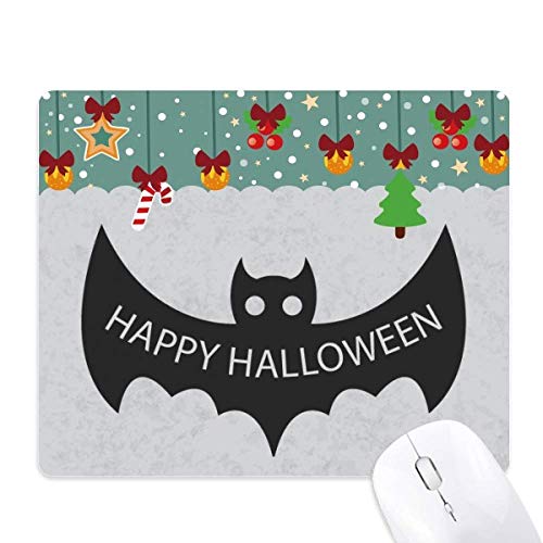 Tapis de souris Hallowmas chauves-souris noir en caoutchouc