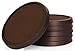 Silicone Drink Coasters with Absorbent Soft Felt Insert Set of 6 by Comfortena - Unique New Design Two in One Coaster (Rich Brown)