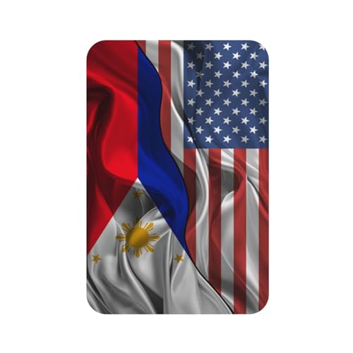 Vintage America Philippines Silk Flag Refrigerator Magnet