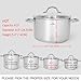 HOMICHEF Stock Pot 6 Quart Nickel Free Stainless Steel - 6 Qt Soup Pot With Lid and Handle - Small Cooking Pot 6 Quart - Ideal for Soup, Sauce, and Induction Cooking