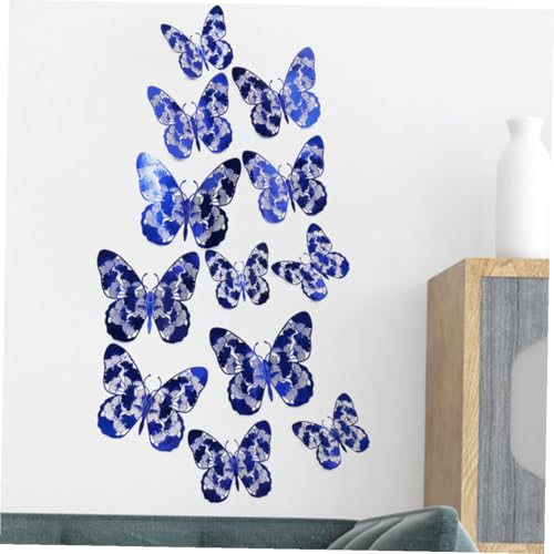 YARNOW 24pcs Pegatinas de Mariposas Removibles para Pared miniatura 4