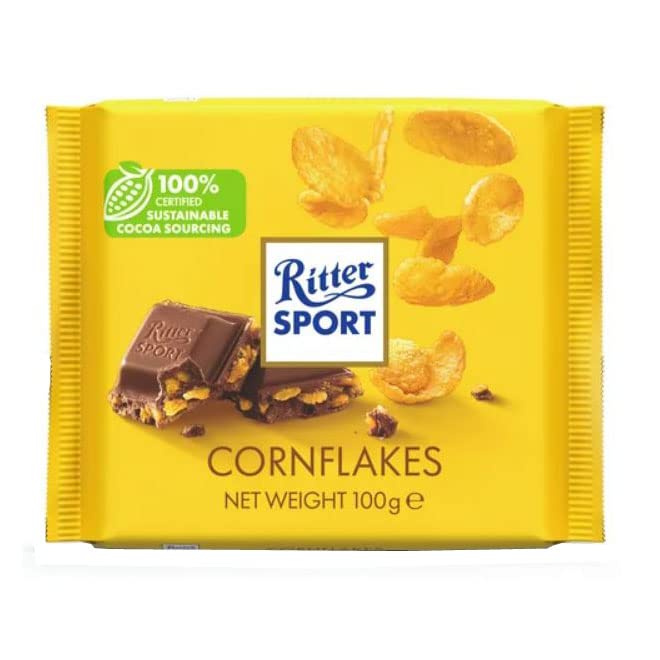 Amazon.com: Ritter Sport Milk Chocolate with Cornflakes (Knusperflakes ... Amazon.com: Ritter Sport Milk Chocolate with Cornflakes (Knusperflakes ...