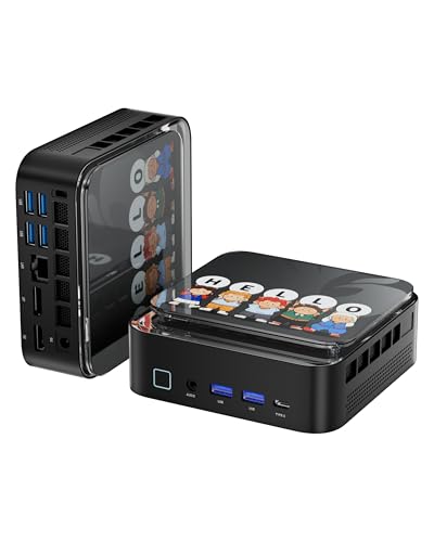 Mini PC with Intel Core 14450HX (10C/16T, up to 4.8GHz), Desktop Computer Barebone Without RAM/SSD/OS, Triple 4K Display, HDMI, DP, USB-C, Ethernet, Mini Gaming Computer for Business Office Home