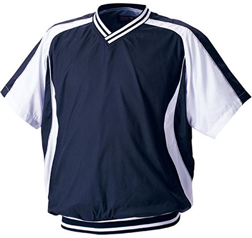 最安値 ゼット Zett ゼット 野球 ジャンパー 半袖 Vネック Bov300h ネイビー ホワイト Oの価格比較