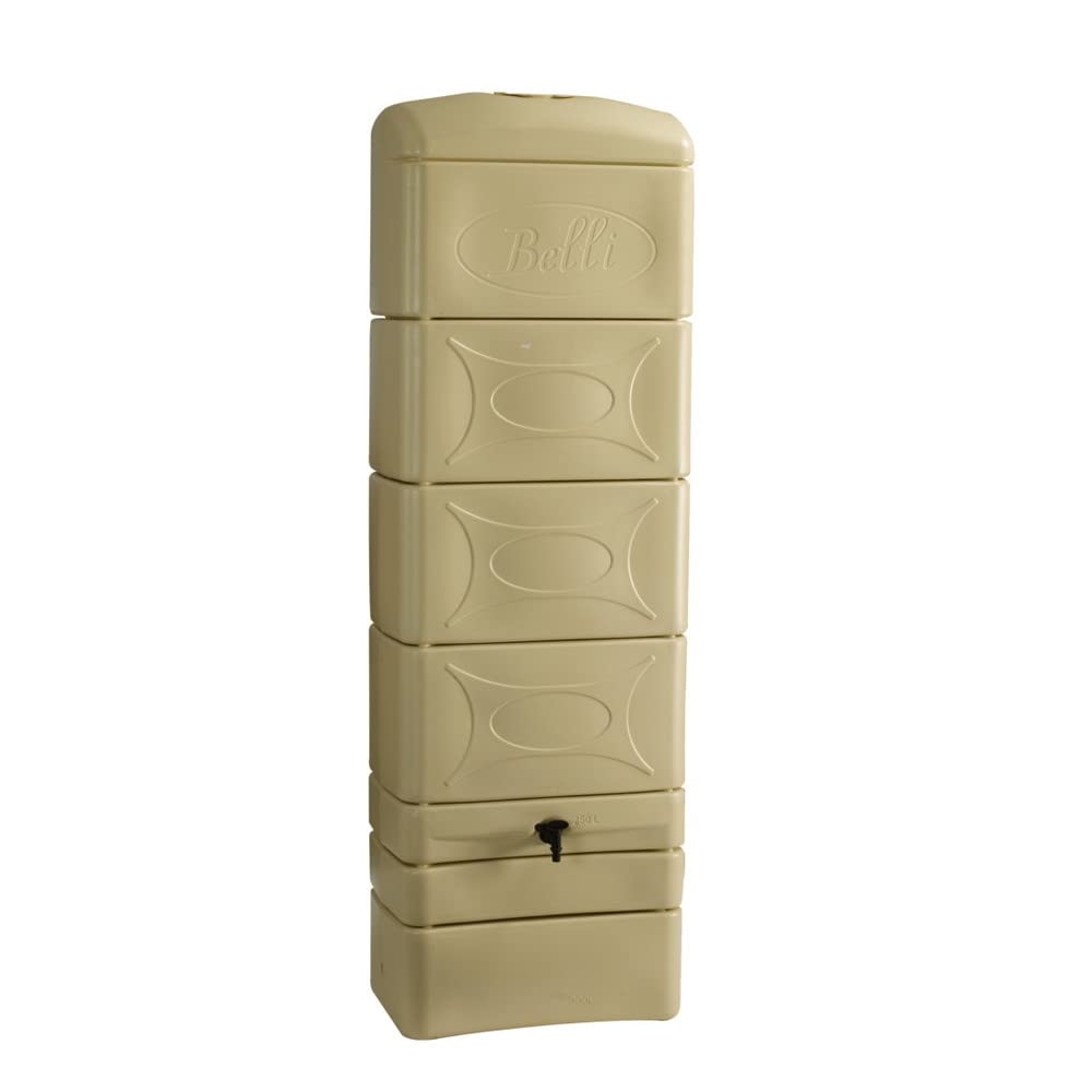 Belli 0156 1 Récupérateur à Eau Déco 300 L Beige 60 x 183 cm