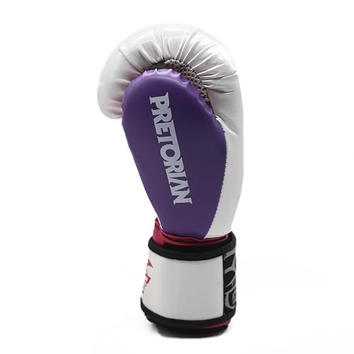 Luva de Boxe Feminina e Muay Thai Pretorian Elite Training Rosa - 12 OZ + Par de Bandagem + Protetor