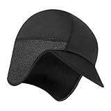 Gorro de ciclismo de invierno para hombre, gorro cálido para exteriores con forro polar - Gorro de invierno para exteriores con orejeras y visera | Gorro de ciclismo a prueba de viento para mujer, gor