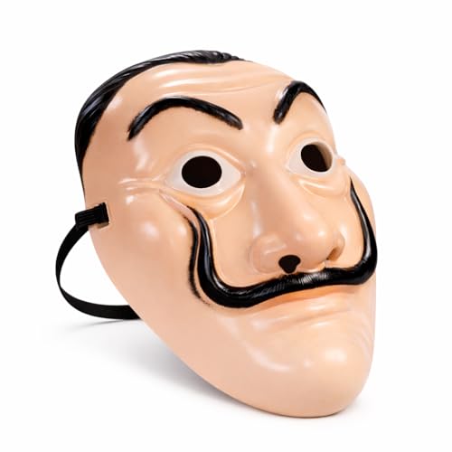 Costumed Máscara de casa do dinheiro, unissexo, Salvador Dali, máscara de disfarce para adultos, disfarce para carnaval, Halloween