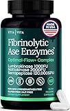 Potent Nattokinase 4000 FU Serrapeptase 240000 SPU Lumbrokinase 2000 FU Supplement - Proteolytic Enzymes Capsules for Energy Support, Digestion, Detox, Cognition & Gut Health for Men & Women
