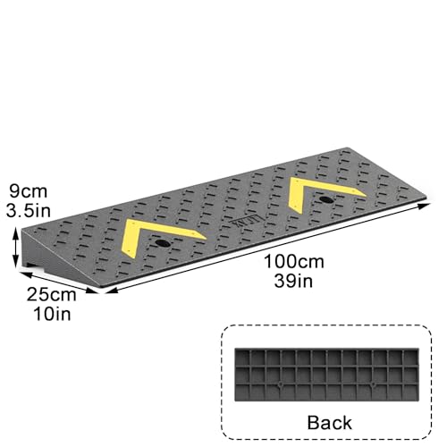 Rampa para bordillo de PVC 100x25x9 cm con tornillos miniatura 3