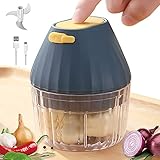 Mars Forest Electric Garlic Chopper, USB Charging Garlic Mincer, 250ml Mini Food Processor, For Garlic Veggie Fruit,Salad Mincing, BPA Free.